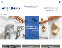 Tablet Screenshot of afterhoursplumbingandpump.com